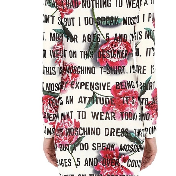 Moschino matching dress & mini bag white flower and logo embellished. Value 4000 - Picture 5 of 6